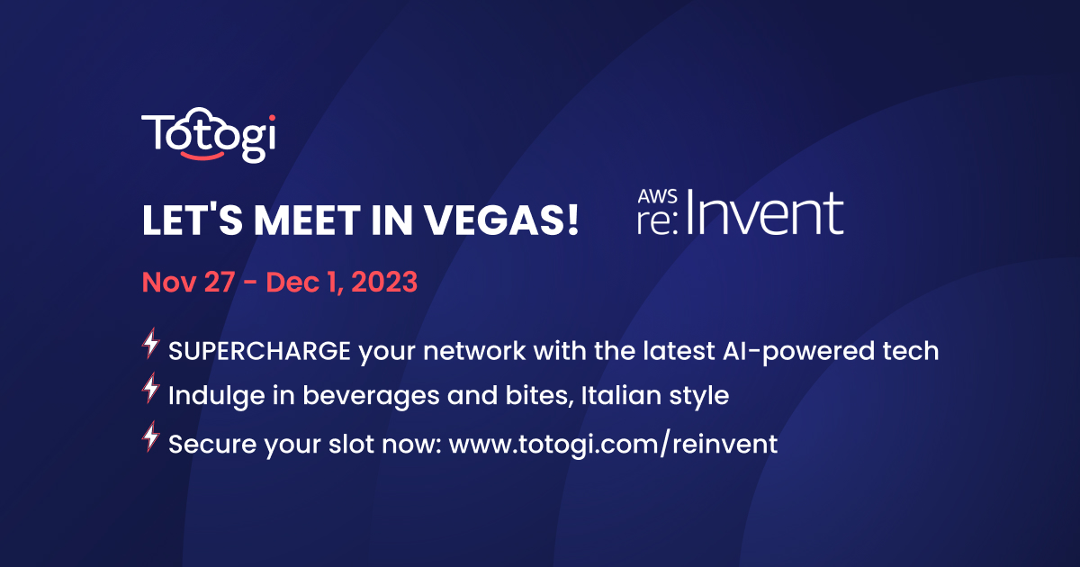 Let's meet at AWS reInvent, Las Vegas!