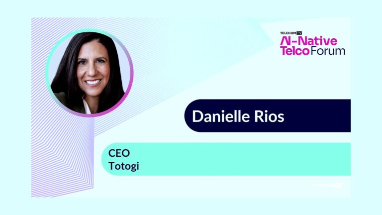 Danielle Rios, CEO of Totogi, keynote at TelecomTV AI-Native Telco Forum 2026